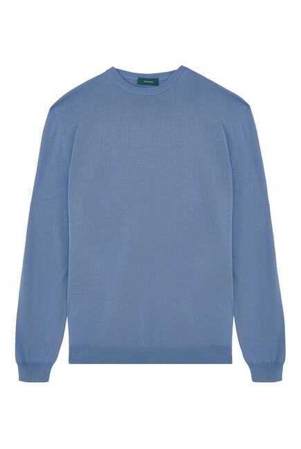 Slim-Fit Cotton Crêpe Crewneck Jumper