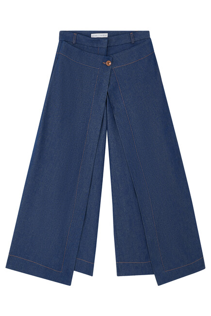 Refuge Denim Layered Culotte Pants