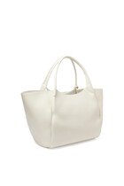 EA Logo Charm Tote Bag in Leather