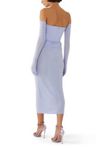 Crystal Embellished Strapless Dress
