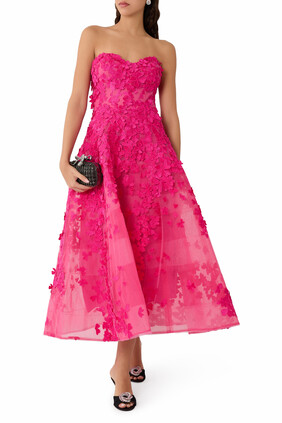 Sweetheart Lace Tea-Length Dress