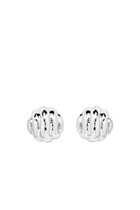 Ripple Earrings, Silver Plated Brass