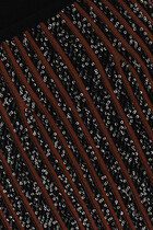 Partialized Knit Sequinned Flared Pants