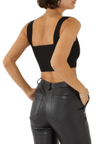 Square-Necked Cropped Bandeau Top