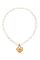 Signature Heart Charm Pearl Bracelet