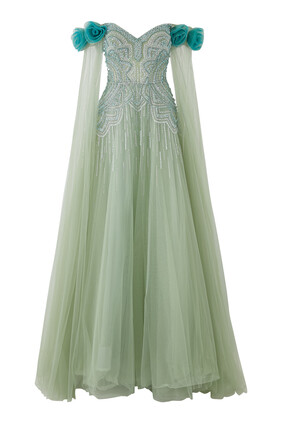 Beaded Tulle Dress
