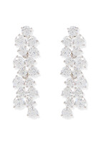 Aspen Drop Earrings, Silver Plated & Cubic Zirconia