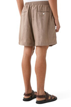 Logo Linen Shorts