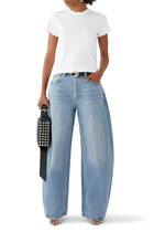 Essential JSY Shrunk with Puff Logo and Bound Neck T-Shirt