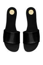 Carlyle Flat Leather Slides