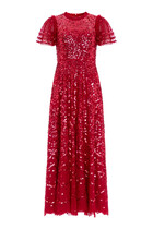 Deco Dot Ankle Gown