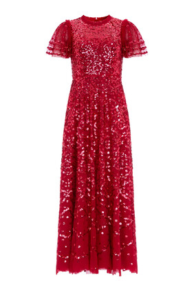 Deco Dot Ankle Gown