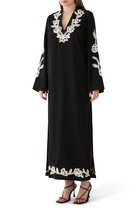 Daha Floral-Embroidered Kaftan