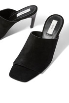 Velour Leather Bandeau 85 Mules