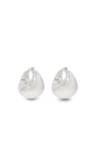 Sculptural Chubby Dome Medium Hoop Earrings