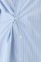 Overlap Striped Shirt