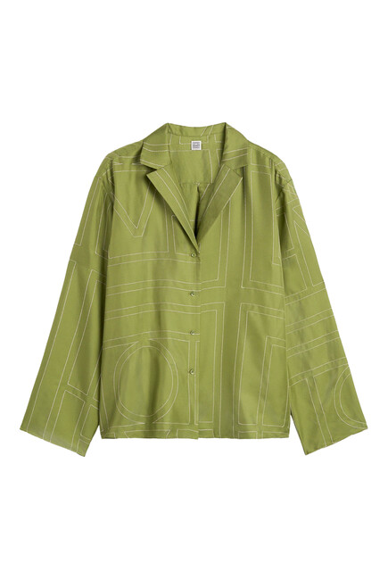 Monogram Silk PJ Top