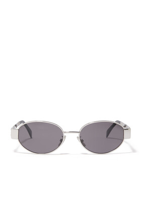 Triomphe Oval Metal Sunglasses