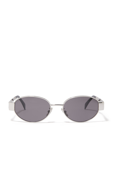 Triomphe Oval Metal Sunglasses