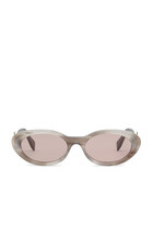 FF Diamonds Grey Oval Sunglasses