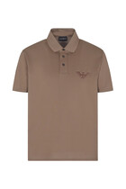 Eagle Patch Piqué Jersey Polo Shirt