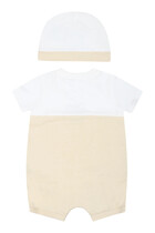 Kids Cotton Romper & Hat Set