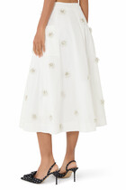 Novanna Embellished Midi Skirt