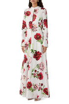 Peony Cotton Poplin Caftan 
