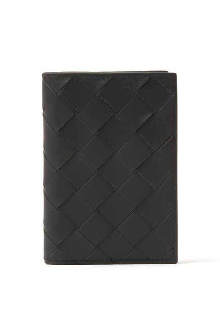 Intrecciato Flap Card Case