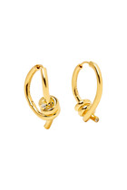 Knotted Earrings, Recycled Sterling Silver Plated in 18k Yellow Gold Vermeil