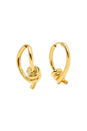 Knotted Earrings, Recycled Sterling Silver Plated in 18k Yellow Gold Vermeil