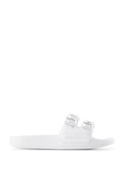 Nappa Leather Crystal Slides