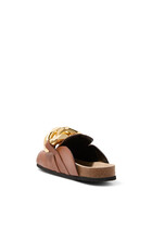Chain Loafer Leather Mules