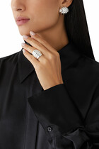 Ribbed Ring, Silver Plated Brass