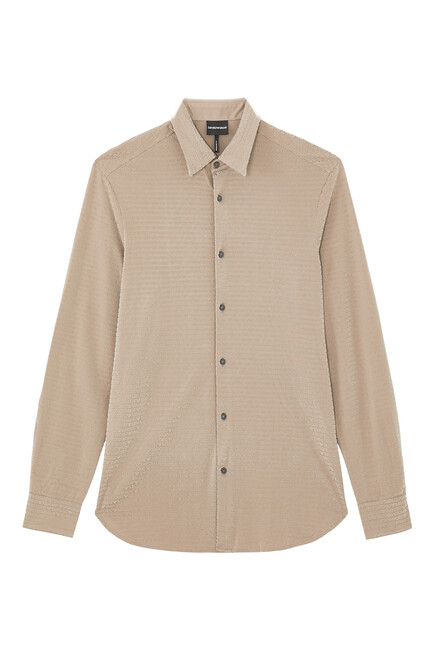 Micro EA Text Logo Long Sleeves Shirt