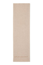 Monogram-Embroidered Wool Scarf