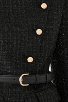 Boucle Asymmetric Midi Dress