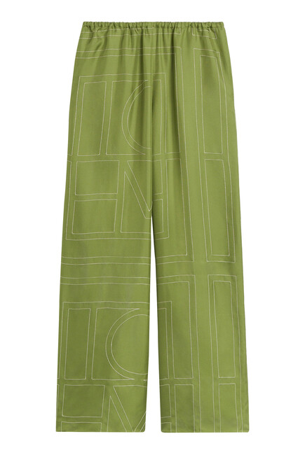 Monogram Silk PJ Bottoms