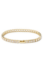 Emerald Cut Baguette Tennis Bracelet, 14k Vermeil on Sterling Silver with Cubic Zirconia