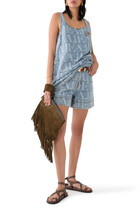 Nostalgia Jacquard Denim Shorts