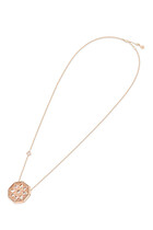 Classic Turath Medium Necklace, 18k Rose Gold, Mother of Pearl & Diamonds