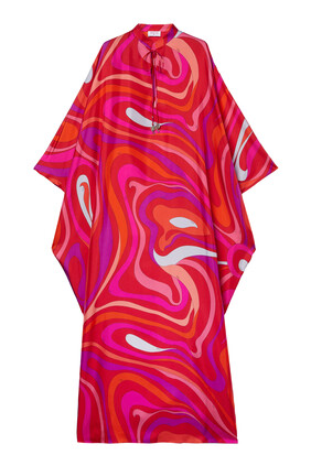 Marmo Print Silk Kaftan