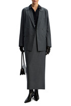  Pinstriped Wool Blazer