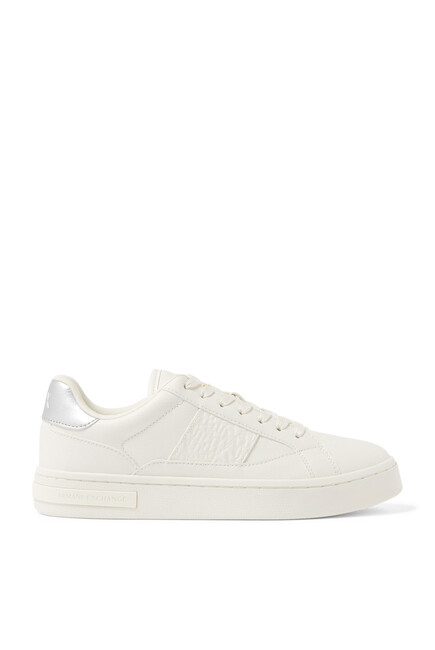 Sneakers with Logo Insert and Metal Detail