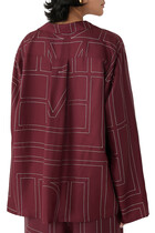 Monogram Silk PJ Top