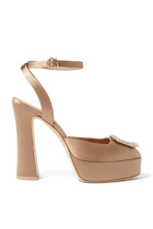 Crest Buckle Leather 125 Sandals