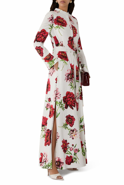 Peony Cotton Poplin Caftan