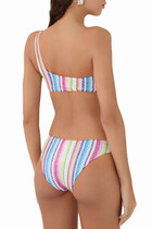 Zig Zag Print One Shoulder Bikini