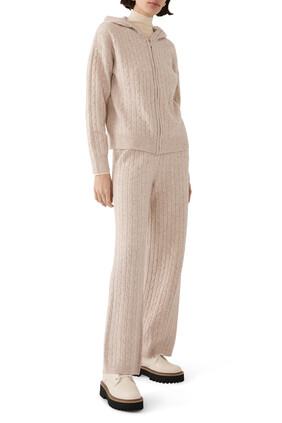 Cable-Knit Cropped Trousers