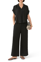 Organic Cotton Lofty Gauze Wide-Leg Pants